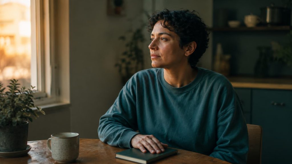 Person reflecting on emotional instability, a core symptom of borderline personality disorder