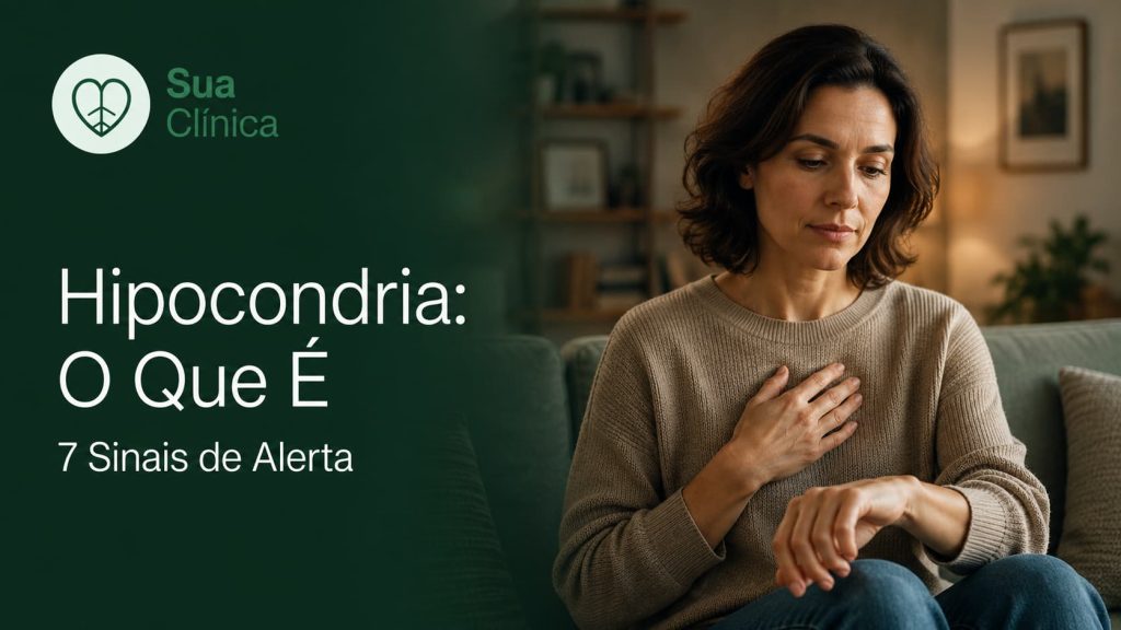 Hipocondria: O Que É e 7 Sinais de Alerta — imagem de capa do artigo da Sua Clínica com pessoa a verificar o próprio pulso